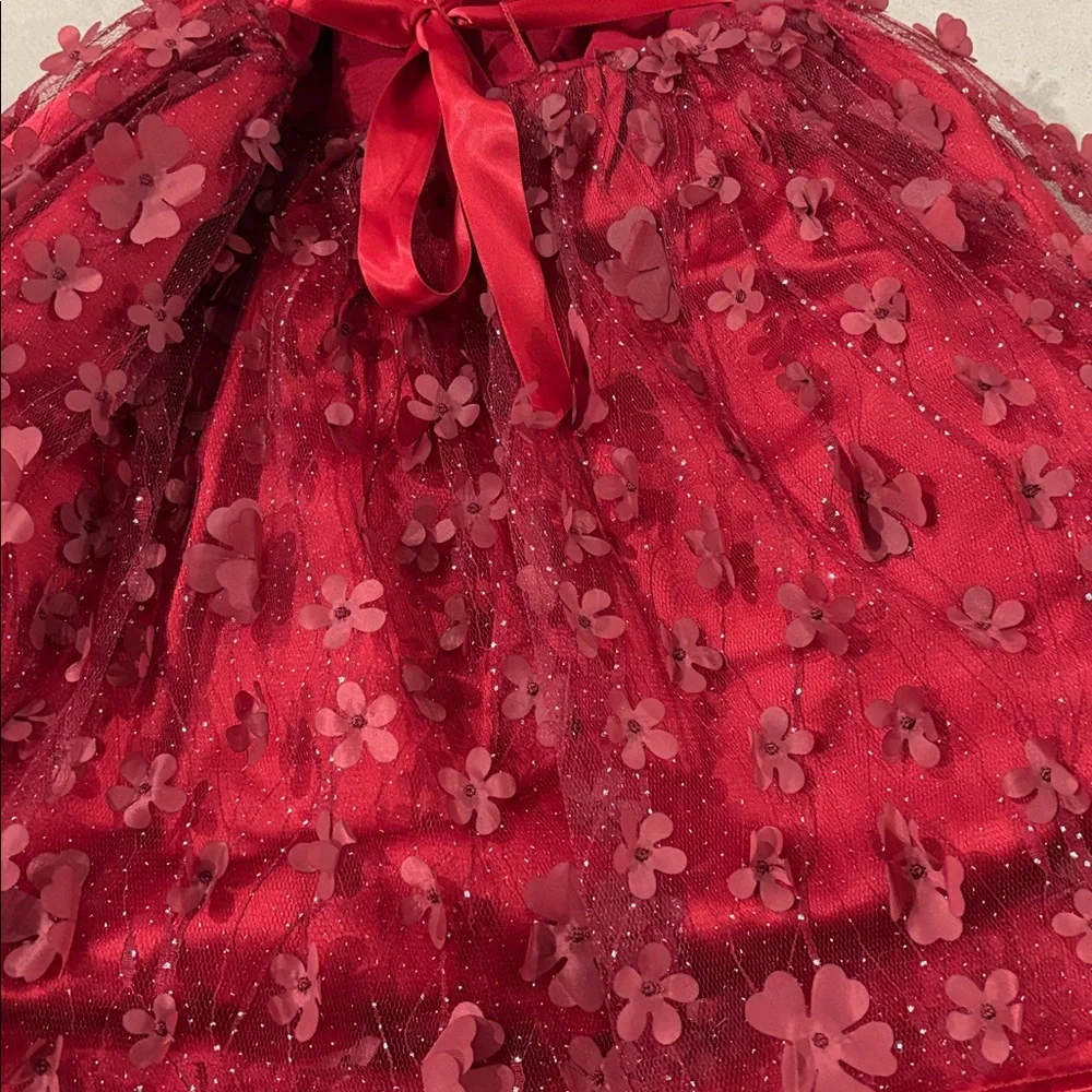 US Angels Little Arielle Floral Mesh Dress